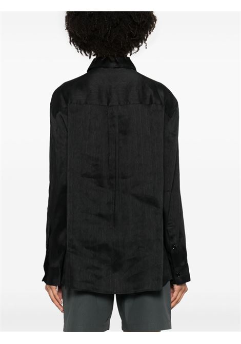 Black Canisa oversized shirt - women LOULOU STUDIO | CANISABLK